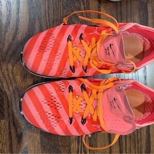 Nike Bright Orange and Coral Sneakers
